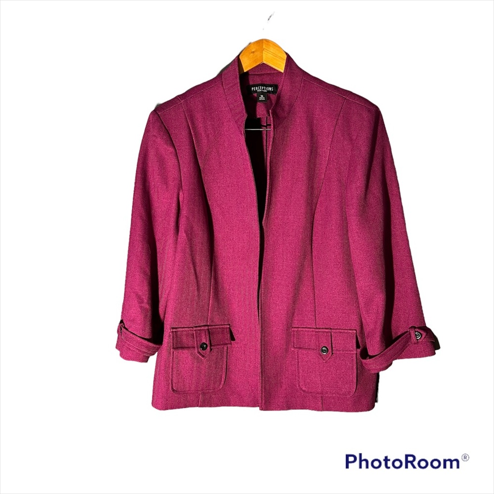 Perceptions Buttonless Blazer Size 16 - image 2